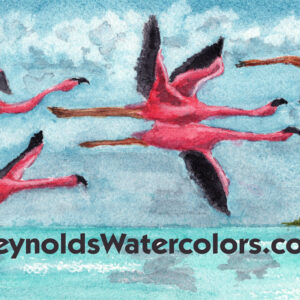 Flight of the Flamingos 9 x 16 Print